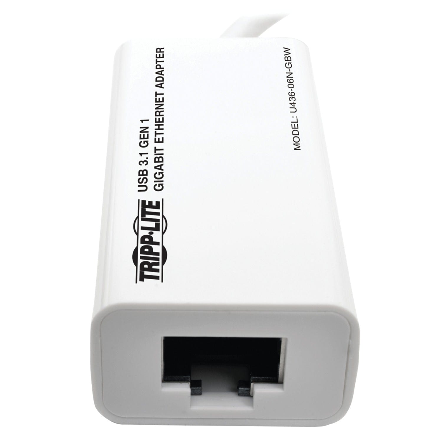 Tripp Lite by Eaton USB-C to Gigabit Ethernet NIC Network Adapter, Thunderbolt 3 Compatible, White, U436-06N-GBW