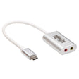Tripp Lite by Eaton USB-C to 3.5-mm Stereo Audio Adapter, Silver, U437-002