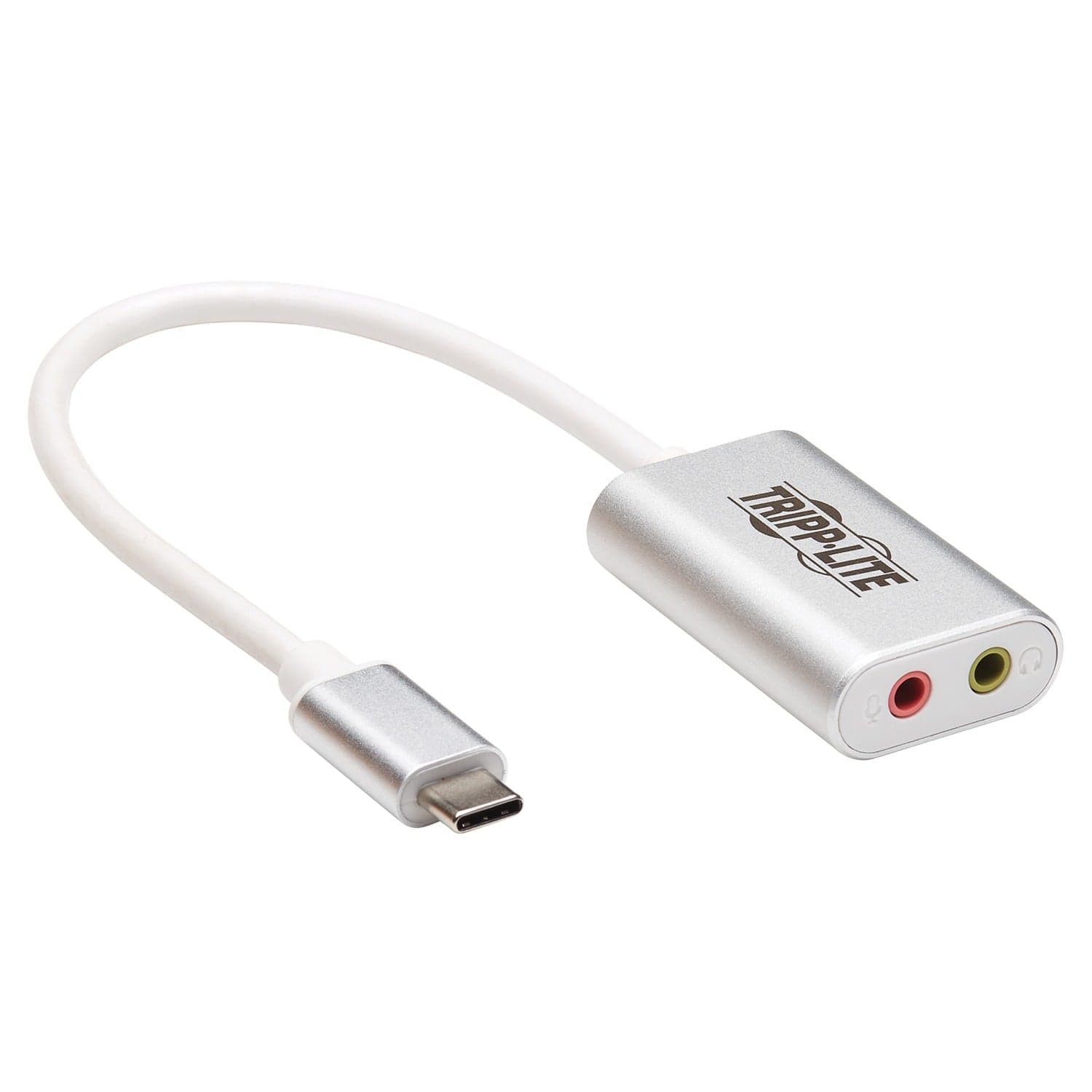 Tripp Lite by Eaton USB-C to 3.5-mm Stereo Audio Adapter, Silver, U437-002