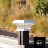 Home Zone Security Outdoor Solar Post Cap Lights for 3.5-In. x 3.5-In. and 4-In. x 4-In. Posts, 2 Pack, White