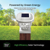 Home Zone Security 12-Lumen-Each 4 x 4 Solar LED Post Cap Lights, White