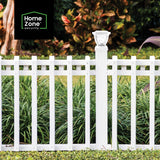 Home Zone Security 12-Lumen-Each 4 x 4 Solar LED Post Cap Lights, White