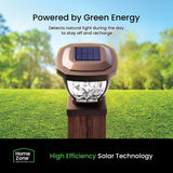 Home Zone Security 12-Lumen-Each 4 x 4 Solar LED Post Cap Lights, Bronze