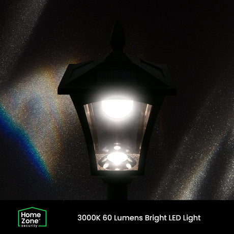 Home Zone Security 68-In. Solar-Powered Decorative Outdoor Post Lamp Light, ELI1581V