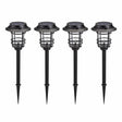 Home Zone Security Mesh-Linkable Solar LED Traditional-Style Security Pathway Light, 300 Lumens, 4 Pack