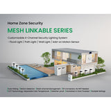 Home Zone Security Mesh-Linkable Solar LED Traditional-Style Security Pathway Light, 300 Lumens, 4 Pack