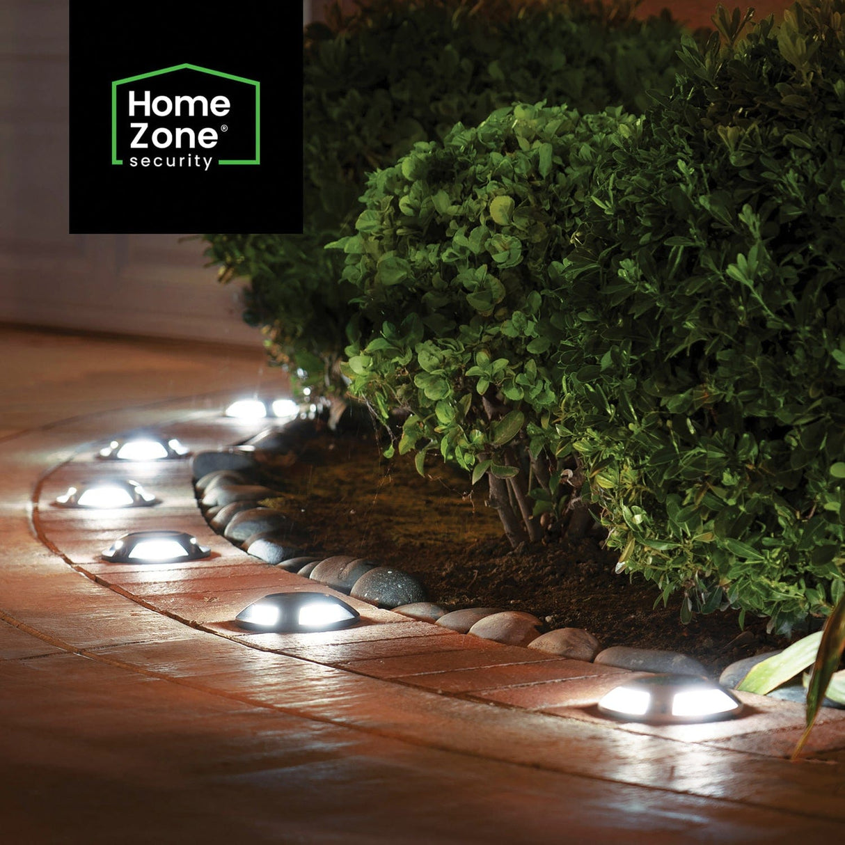 Home Zone Security Solar-Powered Waterproof Integrated LED Deck Lights, 20 Lumens, 4 Pack