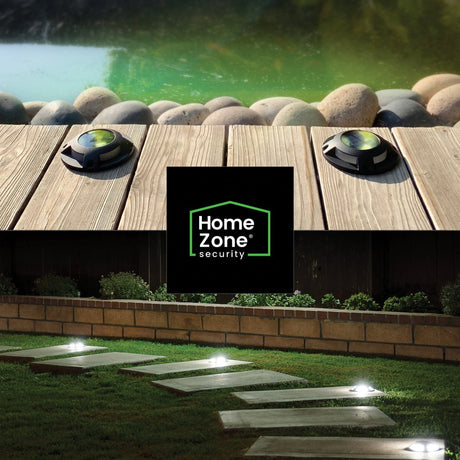 Home Zone Security Solar-Powered Waterproof Integrated LED Deck Lights, 20 Lumens, 4 Pack