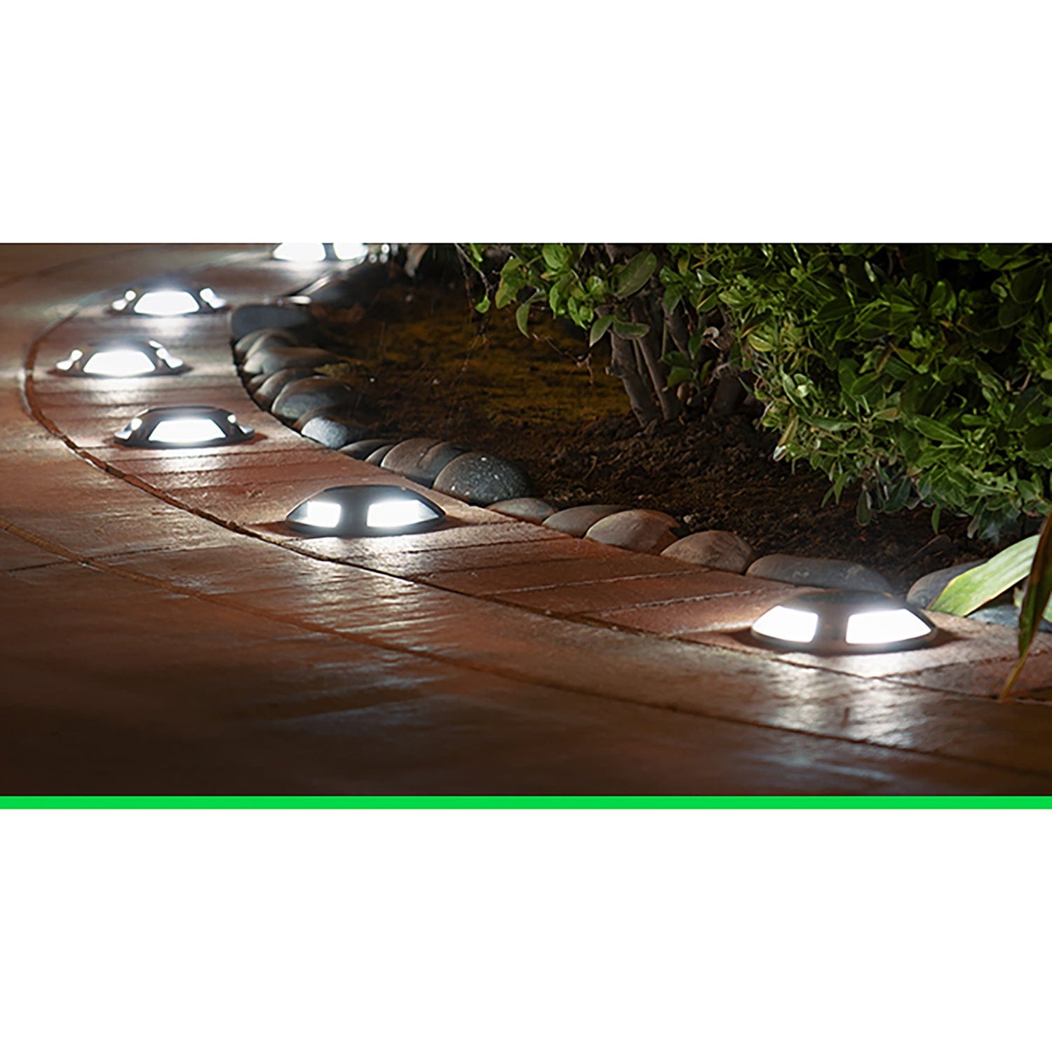 Home Zone Security 12-Pack Outdoor Solar Deck Light, Black, 20 Lumens