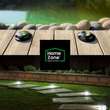Home Zone Security 12-Pack Outdoor Solar Deck Light, Black, 20 Lumens