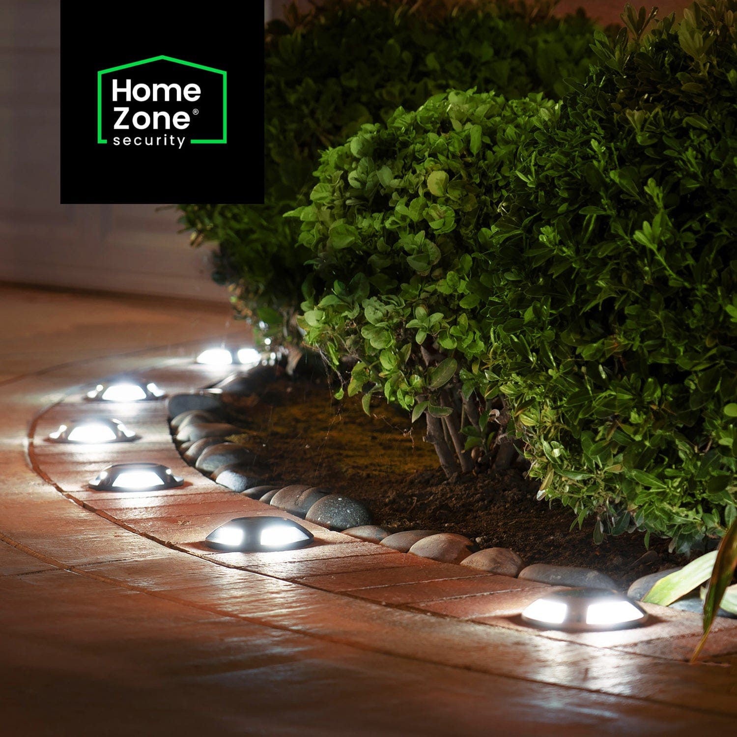 Home Zone Security 12-Pack Outdoor Solar Deck Light, Black, 20 Lumens