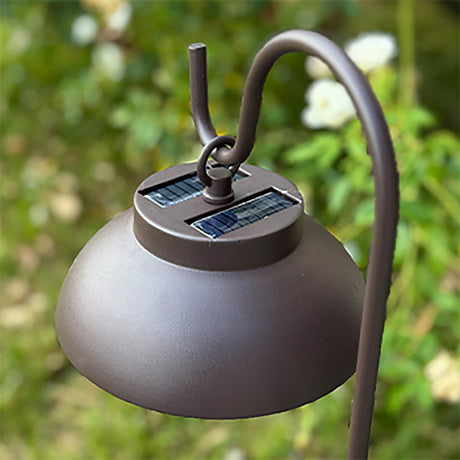 Home Zone Security 15-Lumen Solar Farmhouse-Style LED Metal Garden Hanging Lantern, Bronze, 2 Pack