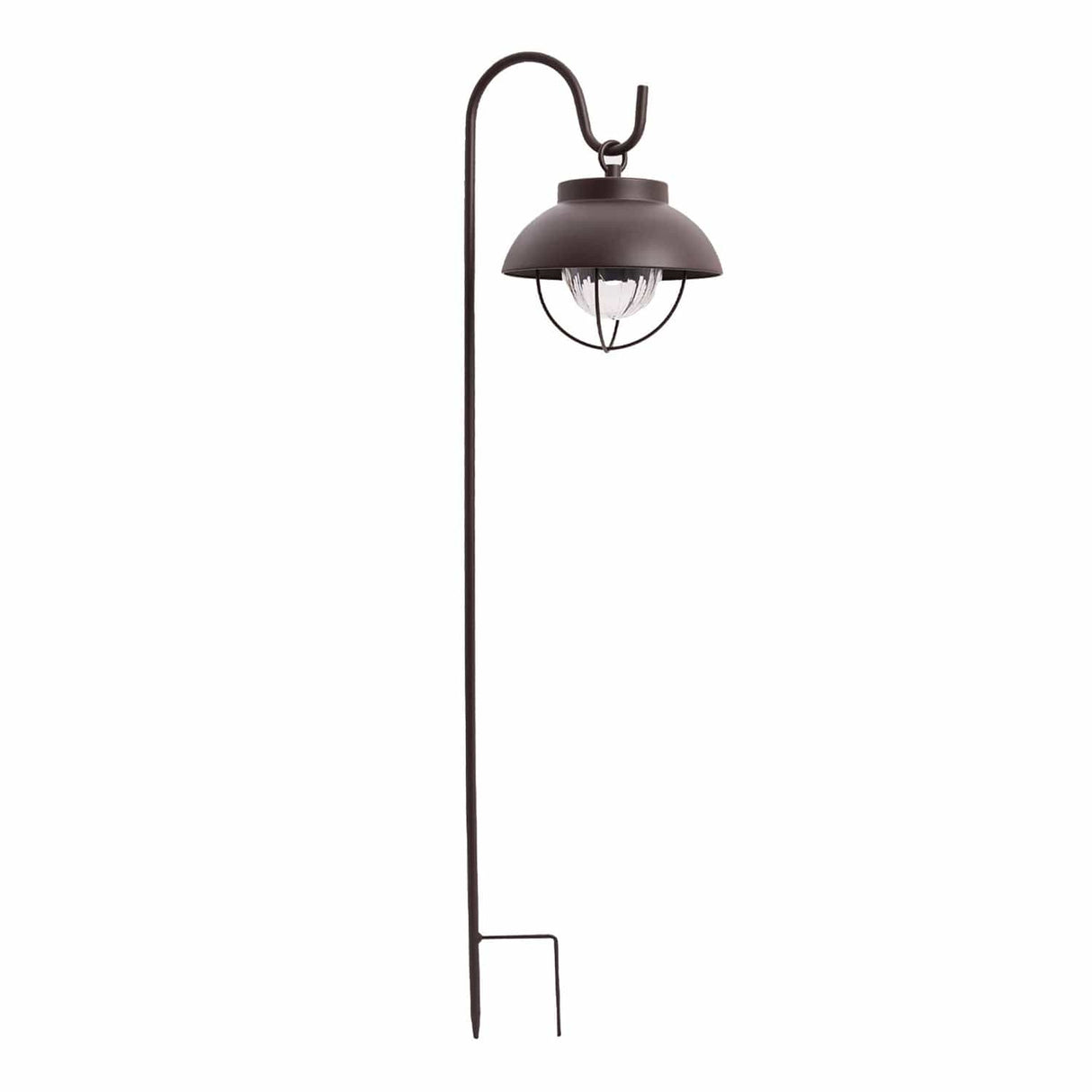 Home Zone Security 15-Lumen Solar Farmhouse-Style LED Metal Garden Hanging Lantern, Bronze, 2 Pack