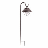 Home Zone Security 15-Lumen Solar Farmhouse-Style LED Metal Garden Hanging Lantern, Bronze, 2 Pack
