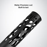 Home Zone Security Hollow-Metal Bollard Solar Outdoor Light for Pathways, 50 Lumens, Ground Stake, 2 Light Modes, Dusk to Dawn, 4 Pack