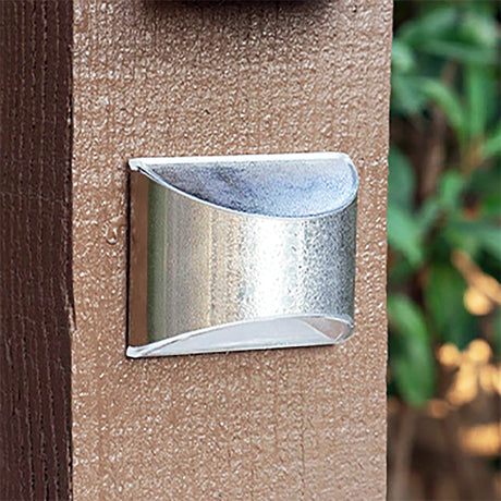 Home Zone Security 4-Pack Decorative Outdoor Solar Wall Lights Wall, Fence Post, or Step