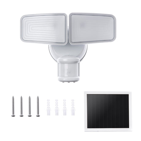 Home Zone Security SMD Linkable 2-Light Motion-Sensing Solar-LED Flood Light, 1500 Lumens, 2 Pack