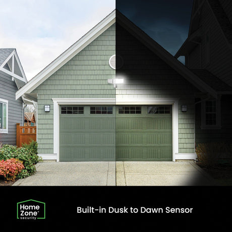 Home Zone Security 3500-Lumen Triple-Head Ultrabright LED Security Light