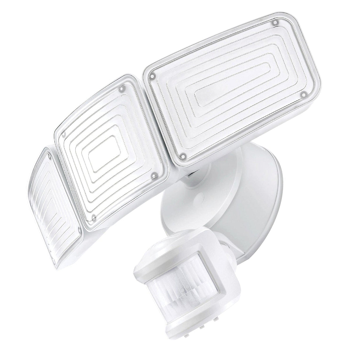 Home Zone Security SMD 240° 3-Light Motion-Sensing Intergrated Linkable LED Flood Light, 5000 Lumens