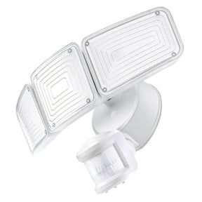 Home Zone Security SMD 240° 3-Light Motion-Sensing Intergrated Linkable LED Flood Light, 5000 Lumens