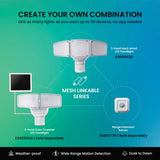 Home Zone Security SMD 240° 3-Light Motion-Sensing Intergrated Linkable LED Flood Light, 5000 Lumens