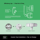 Home Zone Security SMD 240° 3-Light Motion-Sensing Intergrated Linkable LED Flood Light, 5000 Lumens