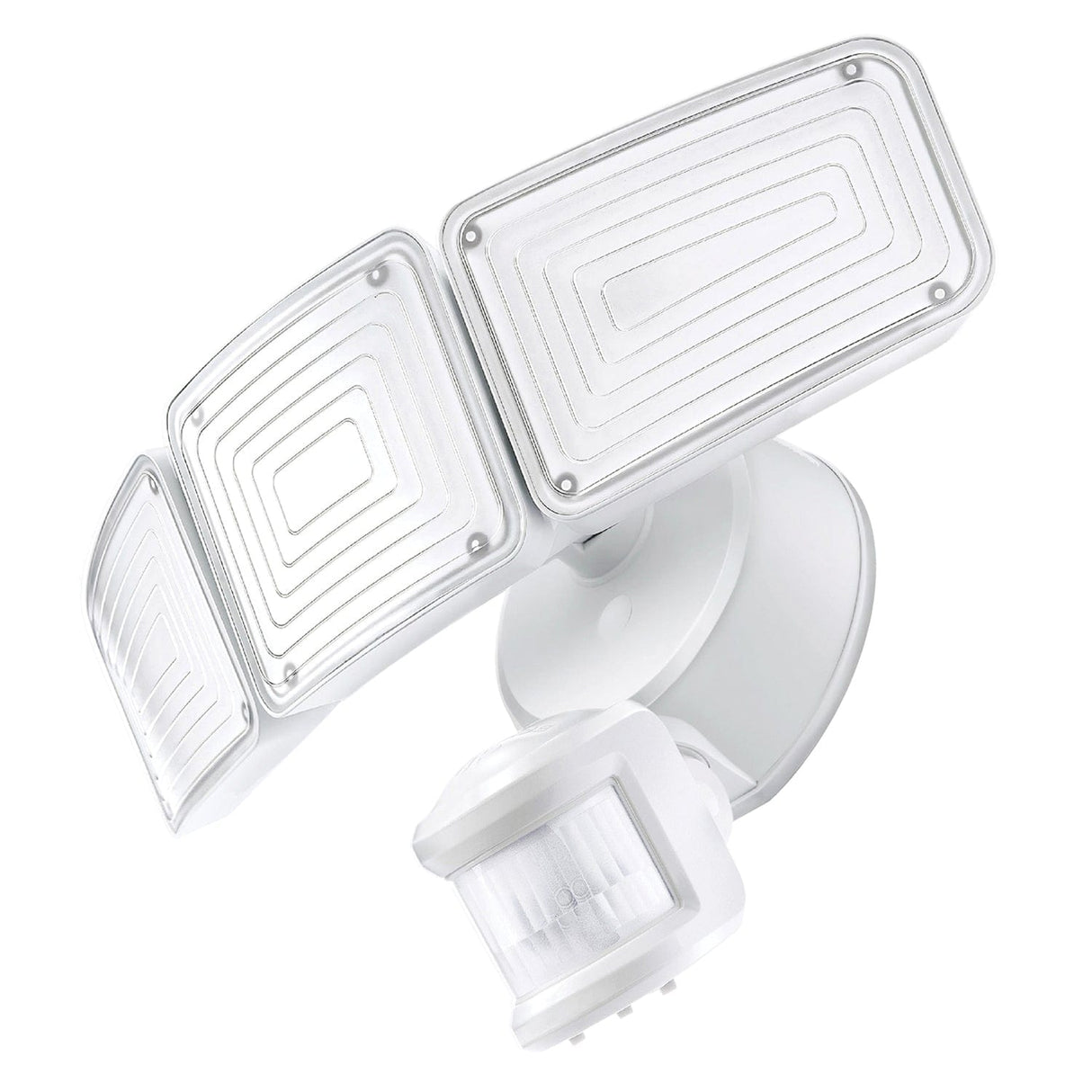 Home Zone Security SMD 240° 3-Light Motion-Sensing Intergrated Linkable LED Flood Light, 5000 Lumens