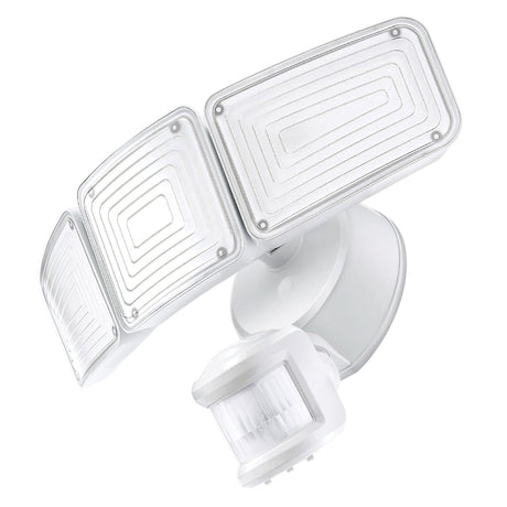 Home Zone Security SMD 240° 3-Light Motion-Sensing Intergrated Linkable LED Flood Light, 5000 Lumens
