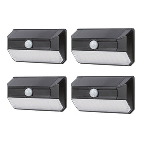 Home Zone Security Mesh-Linkable Solar SMD LED Security Wall Light, 800 Lumens, 4 Pack