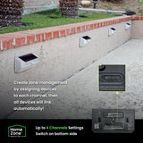 Home Zone Security Mesh-Linkable Solar SMD LED Security Wall Light, 800 Lumens, 4 Pack