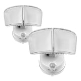 Home Zone Security 1000-Lumen Twin-Head Motion-Activated Battery-Operated LED Security Lights, 2 Pack