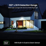Home Zone Security 1000-Lumen Twin-Head Motion-Activated Battery-Operated LED Security Lights, 2 Pack