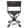 Arrowhead Outdoor 360°-Swiveling Compact Hunting Blind and Fishing Chair Stool Seat, Charcoal Black