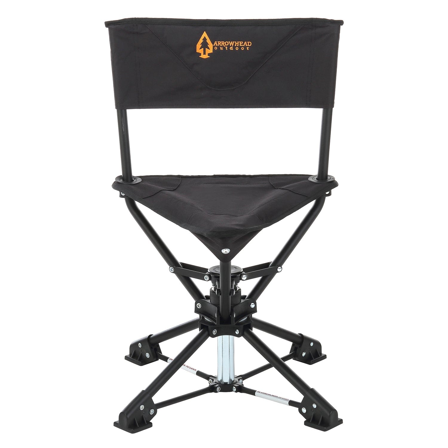 Arrowhead Outdoor 360°-Swiveling Compact Hunting Blind and Fishing Chair Stool Seat, Charcoal Black