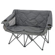 Arrowhead Outdoor Portable Folding Double Duo Camping Chair Loveseat with 2 Cup-Holders, Wine Glass Holder, Carrying Bag, 56 In. x 21 In.