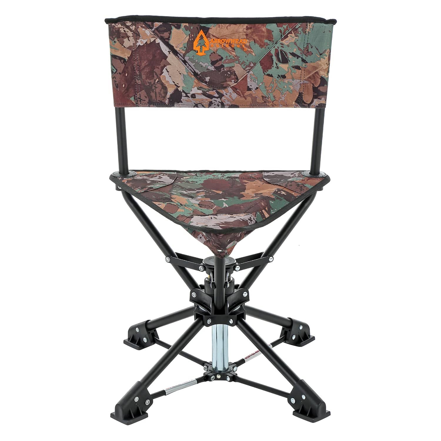 Arrowhead Outdoor 360°-Swiveling Compact Hunting Blind and Fishing Chair Stool Seat, Camouflage
