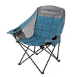 Arrowhead Outdoor Portable Oversized Folding Camp Chair with 2 Cup-Holders, Side Mesh Pockets, and Carry Bag, Blue