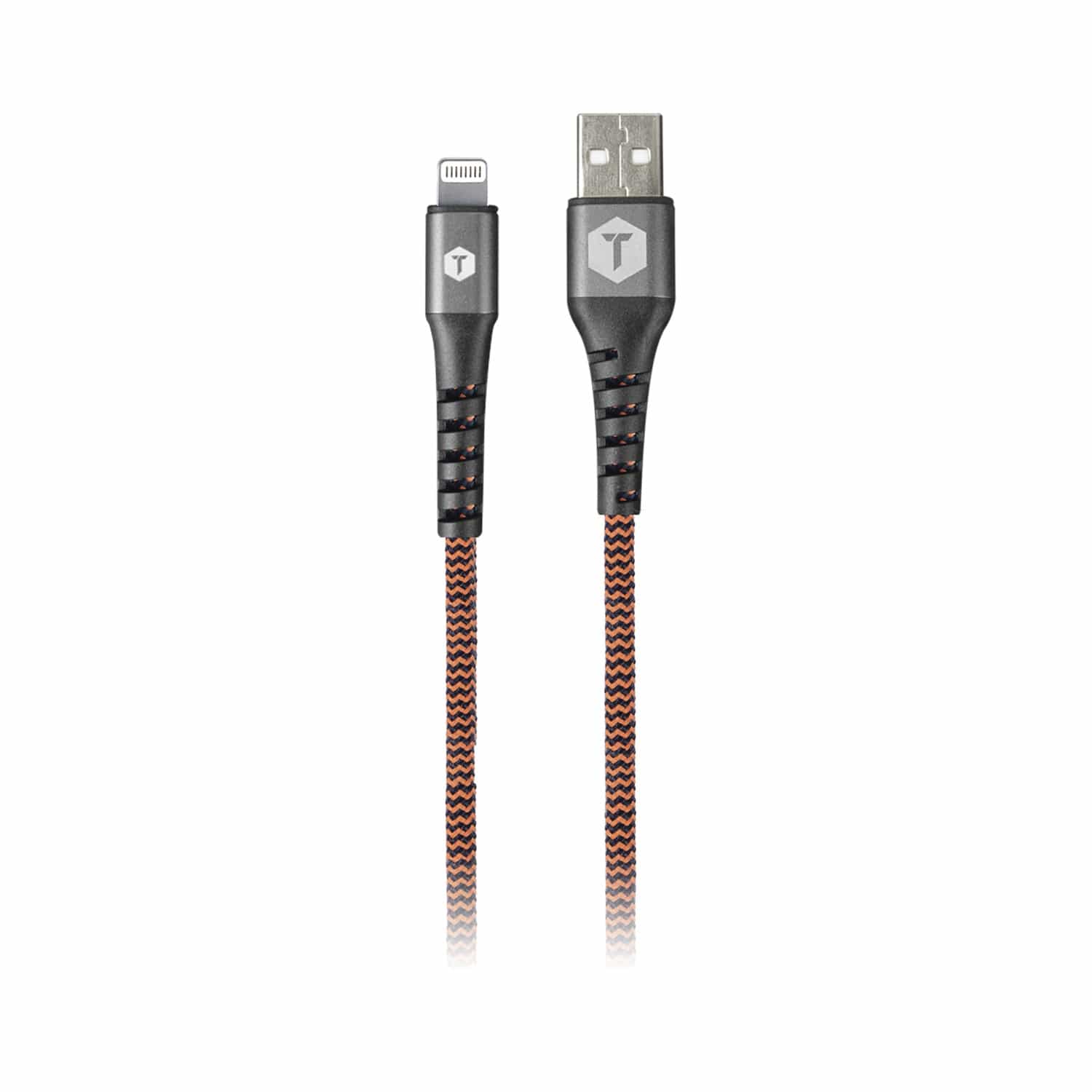ToughTested Charge and Sync Braided USB Type-A to Lightning Cable, 6 Ft.