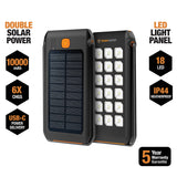 ToughTested Portable Power Pack, 10000-mAh, LED Solar with Light