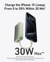 Anker Nano Power Bank (30W, Built-In USB-C Cable)