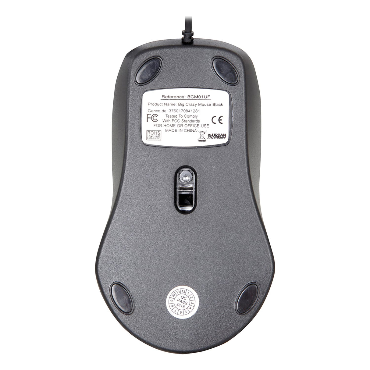 Urban Factory BIG CRAZY Wired USB Ambidextrous Mouse