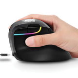 Urban Factory ERGO PRO Bluetooth and Wireless 2.4 GHz Vertical Mouse for Right-Handed Users