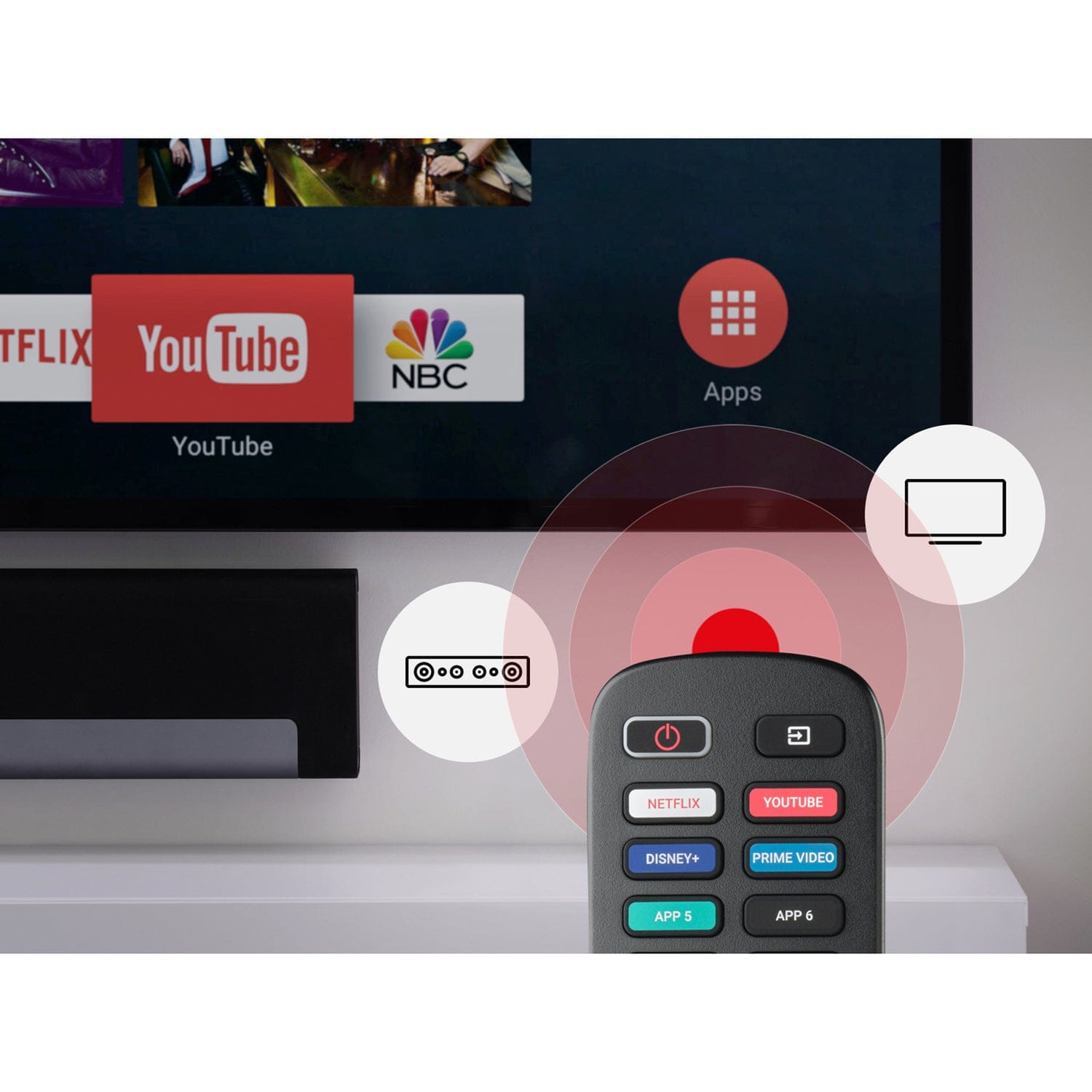 One For All Replacement Remote for Roku TVs