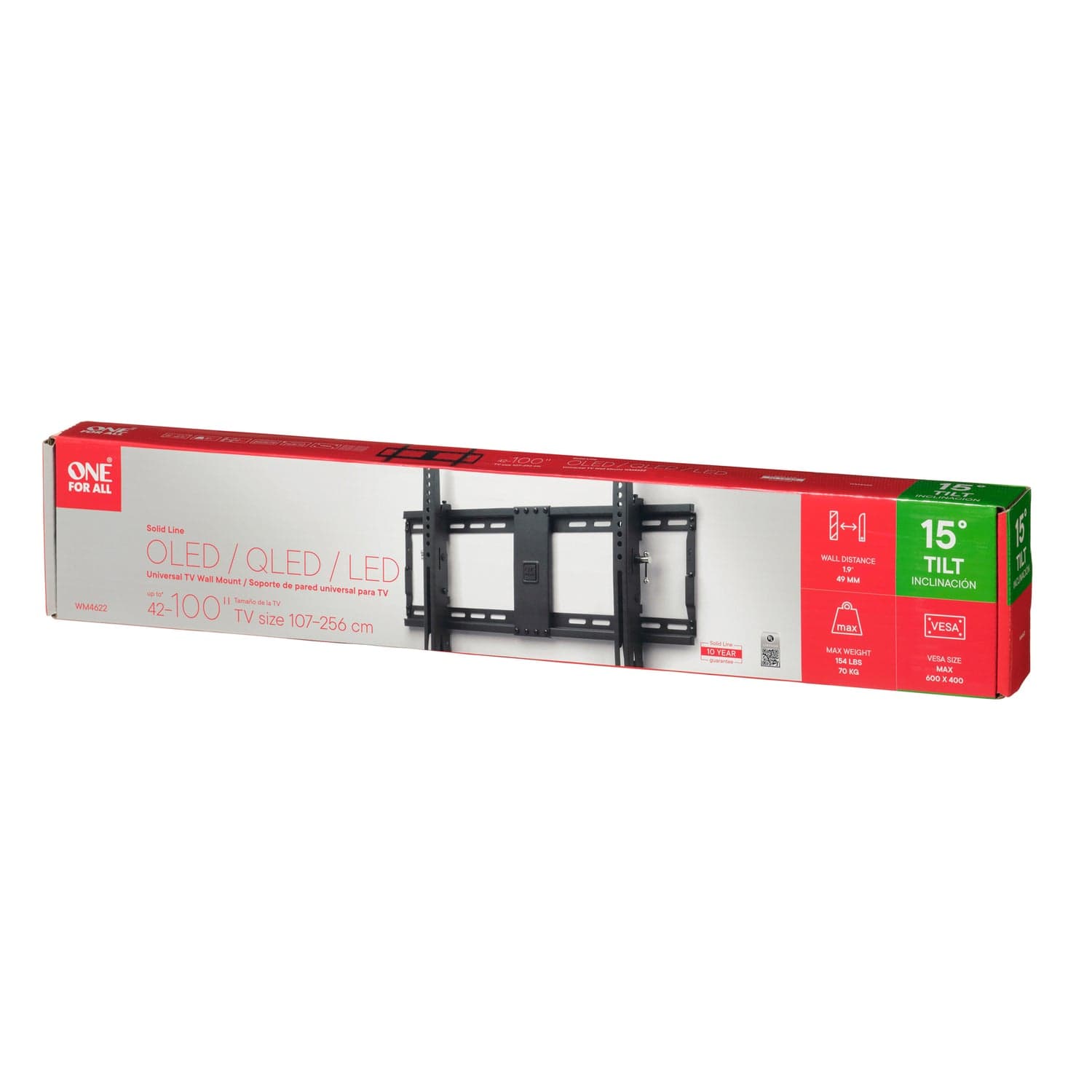 One For All SOLID Series 42-In. to 100-In. Universal Tilt TV Wall Mount