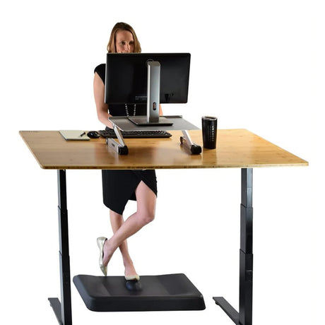 Uncaged Ergonomics Active Standing Anti-Fatigue Desk Floor Mat with Massage Ball, 32 In. x19.75 In., Black