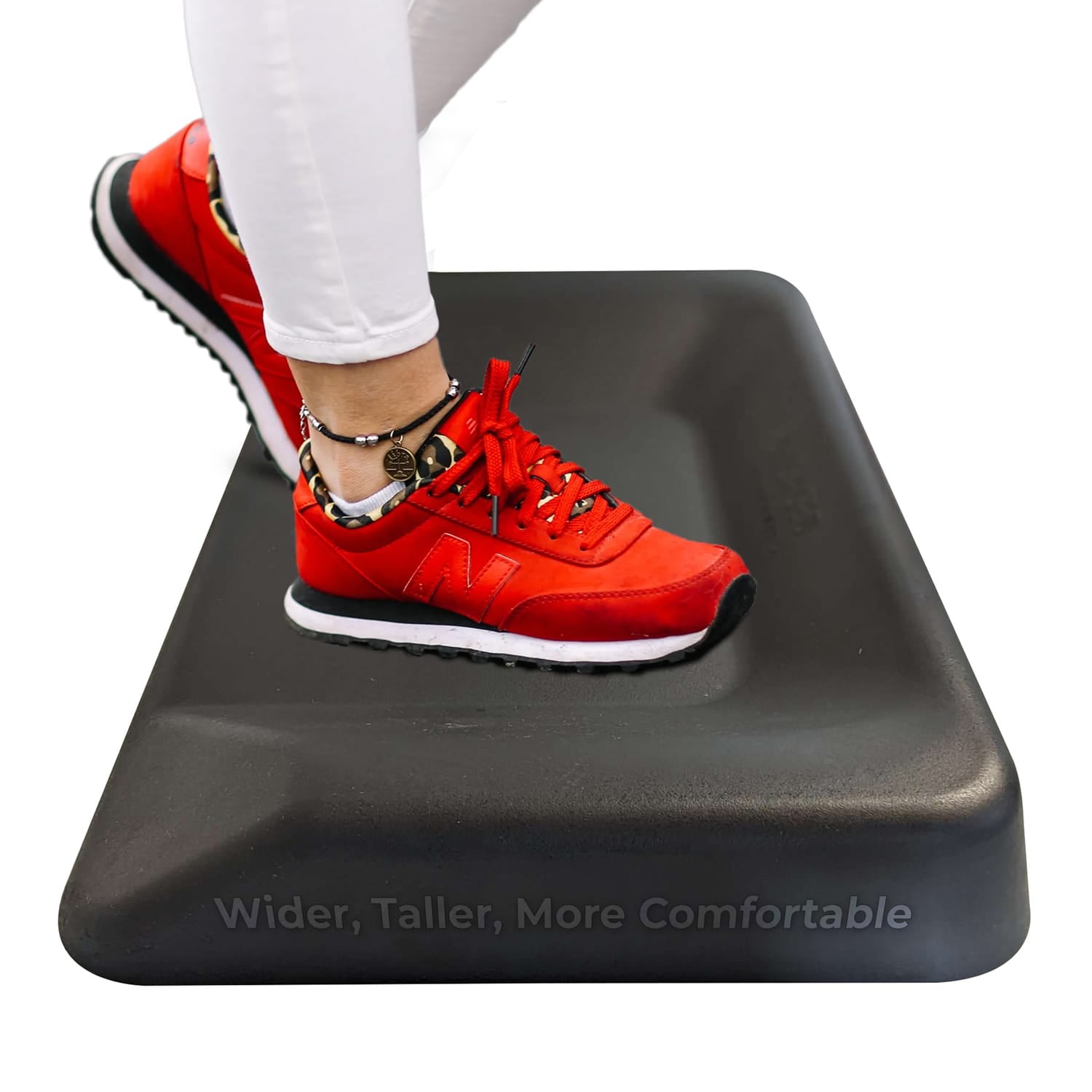 Uncaged Ergonomics Active Standing Anti-Fatigue Desk Floor Mat with Massage Ball, 32 In. x19.75 In., Black