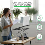 Uncaged Ergonomics CD4 Adjustable Standing Desk Converter for Laptops