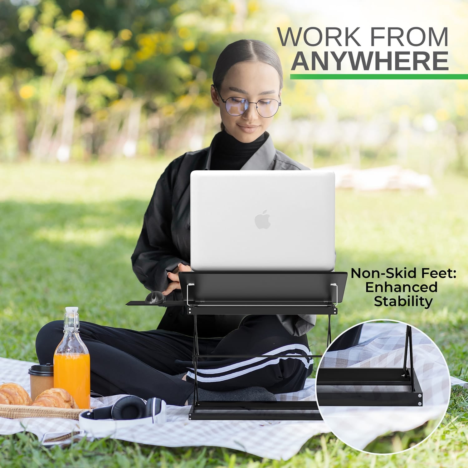Uncaged Ergonomics CD4 Adjustable Standing Desk Converter for Laptops