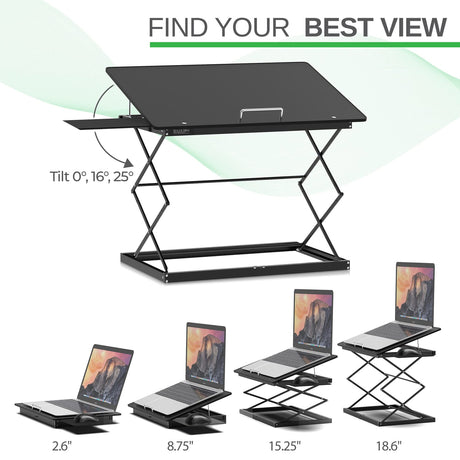 Uncaged Ergonomics CD4 Adjustable Standing Desk Converter for Laptops