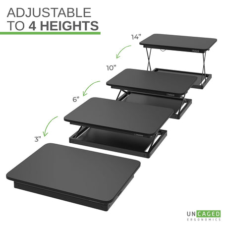 Uncaged Ergonomics CHANGEdesk Mini Desktop Standing Desk Converter, Black